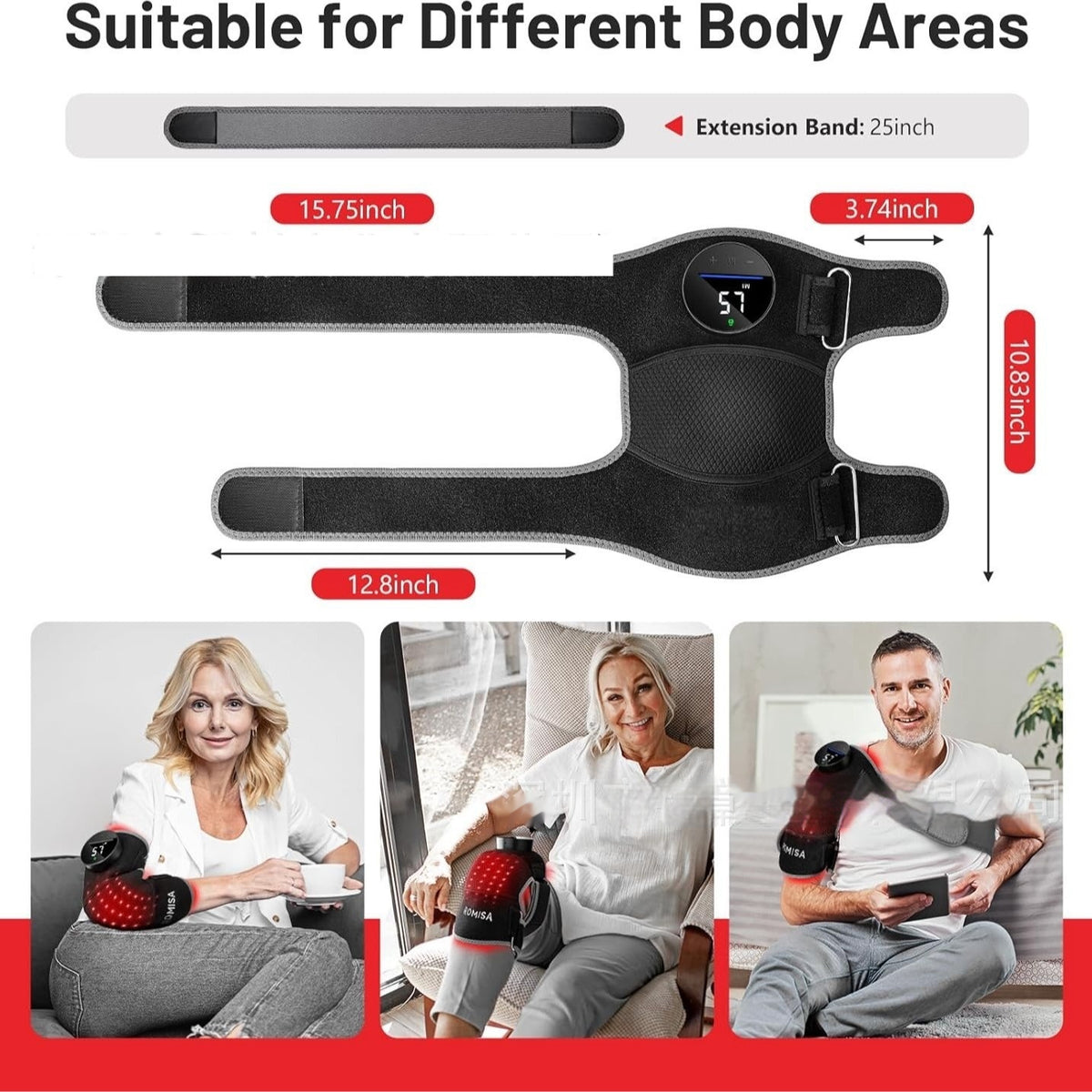 RejuvaRay Knee Wrap – Red Light & Vibration